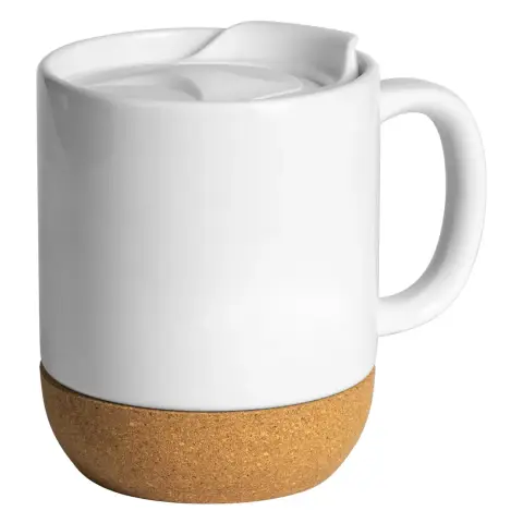 CORTADO SUBLI — Keramička šolja za sublimaciju sa dnom od plute, 400 ml