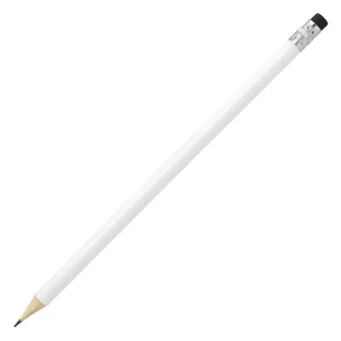 PIGMENT WHITE — Drvena olovka HB sa gumicom