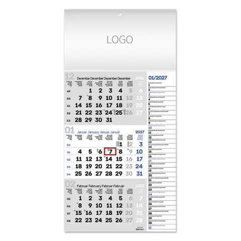 POSLOVNI 85 — Zidni kalendar: 12 listova, tromesečni, jednodelni